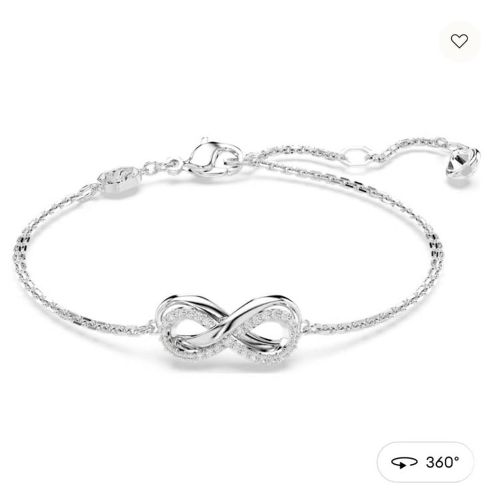 Hyperbola bracelet
Infinity, White, Rhodium plated - NIB #2455
